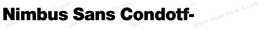 Nimbus Sans Condotf字体转换